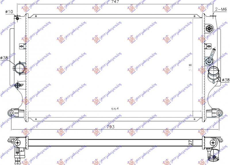 HLAD MOTORA 2.2 D4D AUTOM. (66.5x37.5)