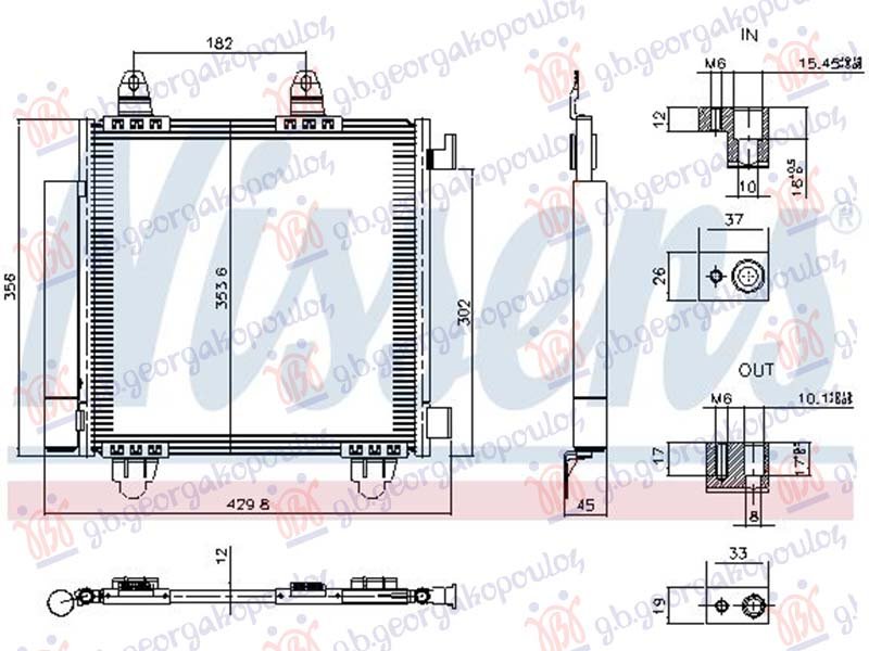 HLADNJAK KLIME 1.0 BENZIN (353x360) (NISSENS)