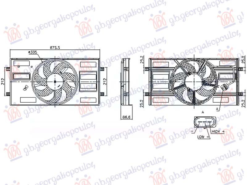 VENTILATOR 1.0 BENZIN (330MM) (NISSENS)