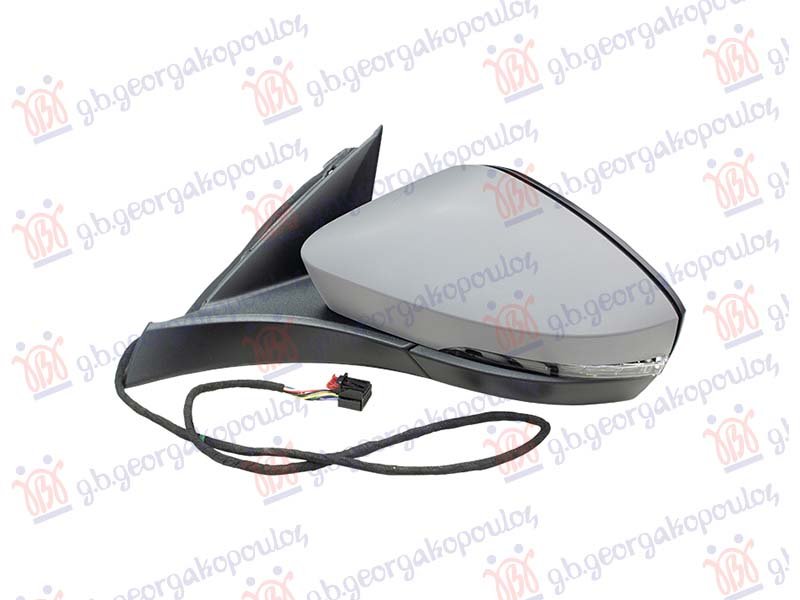 RETROVIZOR ELEKTRICNI SA GREJACEM PM (MIGAVAC) (6 PIN) (ASFERICNO STAKLO)